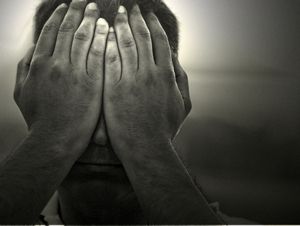 Picture of a man in denial.